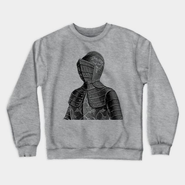 Vintage Knight Drawing, Knight in Armor Design Crewneck Sweatshirt by penandinkdesign@hotmail.com